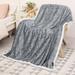 ToccoLeggero Gray Sherpa Throw Blanket, Super Soft Fluffy Fuzzy Comfy Velvet Plush Fleece TV Blankets & Throws For Sofa Couch Bed For Adults Child | Wayfair