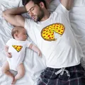 Vêtements assortis pour la famille t-shirt pizza père mère fille fils papa spinal et moi