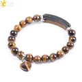 CSJA bracelet oeil de tigre bracelet pierre naturelle Bracelets en pierre naturelle pour hommes