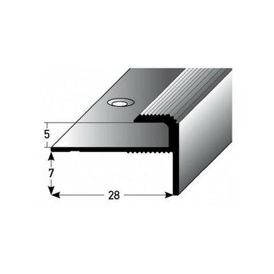 Einschubprofil "Stannington" mit Nase für Designbeläge, Einfasshöhe 5 mm, Aluminium eloxiert,