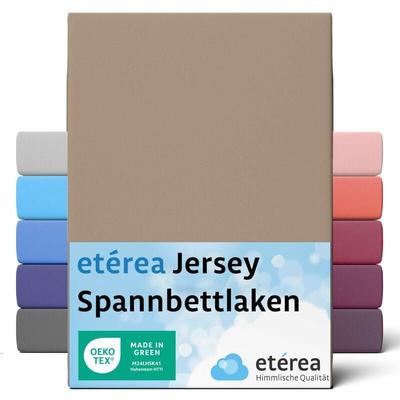 Comfort Jersey Spannbettlaken Taupe 90x200 cm - 100x200 cm - Taupe - Etérea