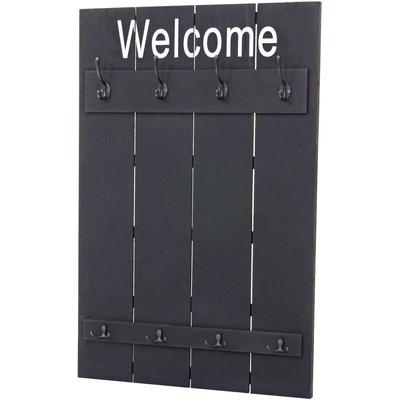 HHG - Wandgarderobe 921 Welcome, Garderobe Garderobenpaneel, Shabby-Look Vintage, 91x60cm Image