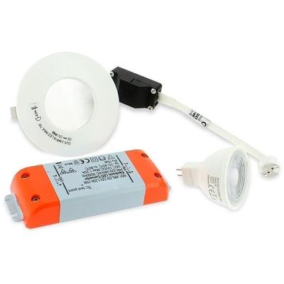 Eclairage Design - LED-Scheinwerfer komplettes Badezimmer IP65 Weiß 82mm + GU5.3 Glühbirne Image