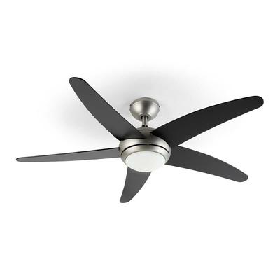 Bolero 2-in-1-Deckenventilator 134cm Leuchte 55W Fernbedienung schwarz - Klarstein Image