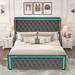 Ivy Bronx Jonasson Panel Bed Upholstered/Metal in Gray | 52.5 H x 80 W x 83 D in | Wayfair 9578B08F508F468581F26E6B331BB8A4