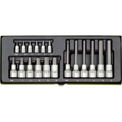Proxxon Industrial Steckschlüssel-Bit-Einsatz-Set 1/4 (6.3 mm), 1/2 (12.5 mm) 18teilig 23 100