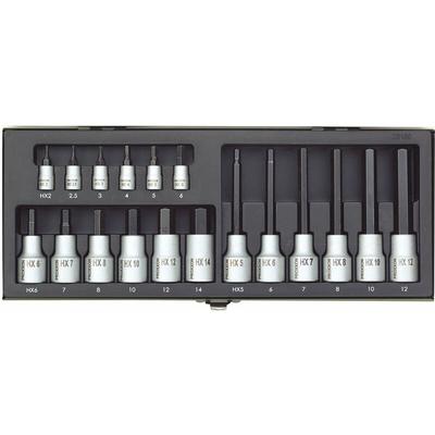 Industrial Steckschlüssel-Bit-Einsatz-Set 1/4' (6.3 mm), 1/2' (12.5 mm) 18teilig 23 100 - Proxxon