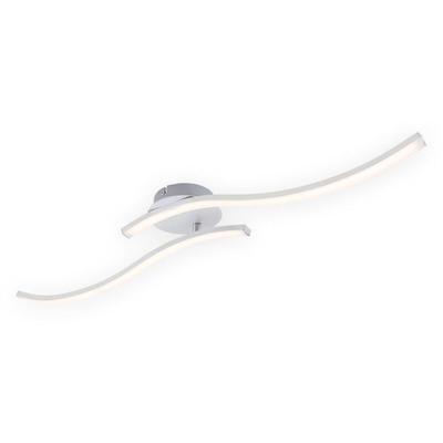 Briloner - led Deckenleuchte 2-flammig 1.400 Lumen 3.000 Kelvin 18 w Alu-Finish Image