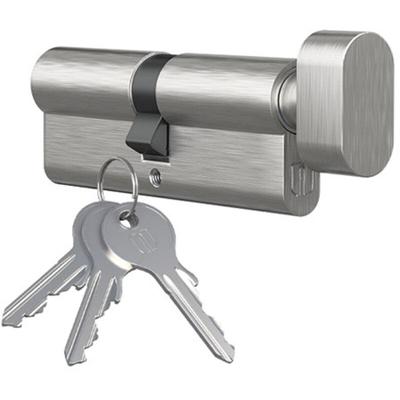 Ms Beschläge - Knopfzylinder Knaufzylinder Profilzylinder mit Knopf vernickelt 40mm x 40mm Image
