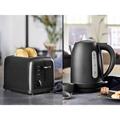 Frühstücksset Edelstahl black steel 1,7L Wasserkocher & 2 Scheiben Toaster