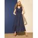 J.McLaughlin Women's Minna Sleeveless Dress Navy, Size XL | Cotton