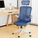 Inbox Zero Maegan Ergonomic Mesh Office Chair Upholstered/Mesh, Metal in White | 51.2 H x 25.2 W x 20 D in | Wayfair