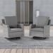 Winston Porter Outdoor Rudean Glider Chair w/ Cushions Metal/Wicker/Rattan in Gray | Wayfair 1DBA75A753B34906A6985295A8D107B0