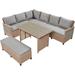 Latitude Run® Maikol 5-Piece Outdoor Patio Rattan Sofa Set in Brown | Wayfair AB6A15427AB04B1F98CBCE142A0286F6