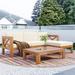 Latitude Run® Marinna 3 - Person Outdoor Seating Group w/ Cushions, Wood in Brown | 25.7 H x 23 W x 25.5 D in | Wayfair