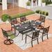 Canora Grey Staebell Rectangular 6 - Person 80" Long Outdoor Dining Set w/ Cushions in Brown | 80 W x 36.61 D in | Wayfair