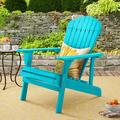 Beachcrest Home™ Renn Solid Wood Adirondack Chair Wood in Blue | Wayfair B77D8D88A75D48A9B6DF583ADB05E5B3