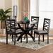 Wholesale Interiors Baxton Studio April Modern Sand Fabric & Dark Finished Wood 5-Piece Dining Set in Brown | Wayfair 244-1421-9406-10902-WF