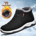Men's Boots Snow Boots Winter Boots Fleece lined Casual Outdoor Daily Cloth Waterproof Warm Slip Resistant Loafer Black Blue Color Block Fall Winter