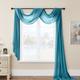 Luxury Window Scarf Sheer Voile Elegant Topper Long Window Valance Solid Window Treatment Swags Drapes for Window Ceremony Wedding Canopy Bed