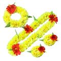 Party New Simulated Flower Necklace Adult and Children's wreath 4-piece Set Beach Travel Display Decoration