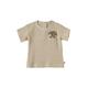 Sterntaler T -Shirt Waffelpique Hase Happy - Weiches Unisex Baby T -Shirt aus hochwertigem Waffelpique mit Brusttasche - T -shirt mit Applikation Hase Happy - beige, 74