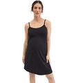 Motherhood Maternity Damen Stillnachthemd mit Spitzenbesatz Nachthemd, schwarz, X-Large