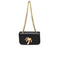 Black Leather Palm Bridge Bag - White - Palm Angels Shoulder Bags