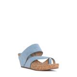 Gayle Wedge Sandal - Blue - Donald J Pliner Heels