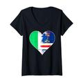 Damen Irish and Cabo Verde Heart Mix Heritage T-Shirt mit V-Ausschnitt