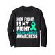 Niedliche lustige Grafik Her Fight, Is My Fight Colon Cancer Langarmshirt