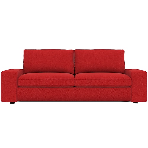 3-Sitzer Sofa Bezug aus einfarbigen Überzügen Image