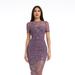 Dress The Population Lia 3D Beaded Dress - Purple - XXL