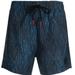 Hugo Boss Men Rover Dark Blue Drawstrings Logo Swim Shorts - Blue