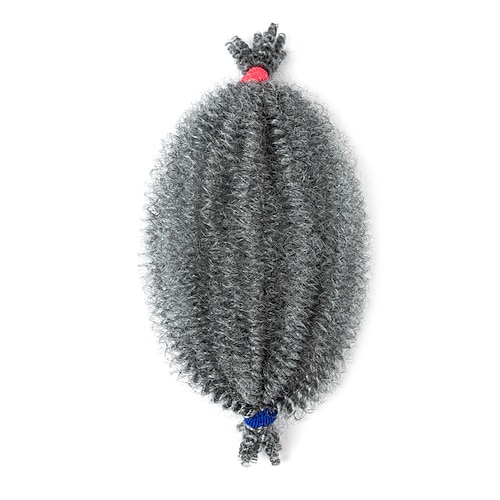 12 Zoll weiches Feder-Afro-Twist-Haar 8 Packungen vorgetrennte lange Feder-Twsit für Distressed-Butterfly-Locs Marley Twist Afro-Häkelzöpfe Kunsthaarverlängerung für Frauen Image