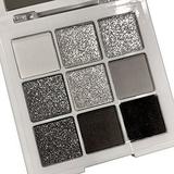 Go Ho Black White Smokey Pop Color Eyeshadow Palette 9 Colors Matte & Shimmer Eye Makeup Palette Gray Sliver Eye Shadow Makeup Waterproof Cool Daily Shades Eyeshadow Palette with Prism Mirror