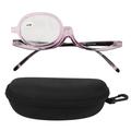 Magnifying Cosmetic Glasses Women Stylish Flexible Flip Down Makeup Reading Glasses with Case +4.00