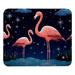 Flamingo Printed Square Desk Pad 8.3x9.8 Inch Non-Slip Rubber Bottom Gaming Mousepad Desk Mat for Office and Gaming