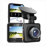 Vfedsrsge Dash Cam Front and Rear Wireless New Real 2K Dash Cam Wifi+GPS Ultra HD Car Camera 170Â°Wide Angle Night Vision Gravity Sensing 24h Parking Monitoring Smart Voice Lnteraction Black