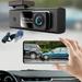 Vfedsrsge Car Camera Dash Cam with SD Card Smart Dash Cam 1080P Full HD Smart Dash Camera for Cars Built-in G-Sensor WDR Powerful Night Vision Black