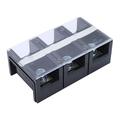 200A 3P Terminal Block Dual Row Mutual Insulation High Current Terminal Block Strip with Clear Cover for Home Industry