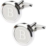 Mens Classic Stainless Steel Initial Cufflinks 26 Alphabet Initial Letter Cufflinks Business Wedding Shirts A-Z