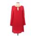 Alice & Trixie Casual Dress - Popover: Red Solid Dresses - Women's Size Large