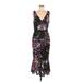 MARCHESA notte Cocktail Dress: Black Floral Dresses - New - Women's Size 6