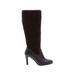 Lauren by Ralph Lauren Boots: Burgundy Shoes - Women's Size 7 1/2 - Almond Toe
