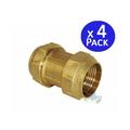 Pack 4 x Adaptateur de Tube a Tube pe 25 mm pour tuyau polyéthylène, plomberie et l'irrigation