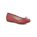 Women's Cheryl Ballet Flat by Cliffs in Red Burnished Smooth (Size 11 M)