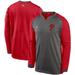 Men's Nike Charcoal/Red Philadelphia Phillies Authentic Collection Thermal Crew Performance Pullover Sweatshirt