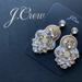J. Crew Jewelry | New J. Crew Mixed-Gem Statement Earrings | Color: Gold/White | Size: Os