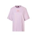 T-Shirt BOSS ORANGE "C_Eboyfriend Premium Damenmode" Gr. L (40), lila (open purple548) Damen Shirts Jersey mit großem BOSS Logodruck
